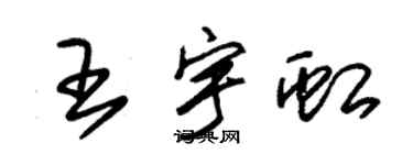 朱錫榮王宇虹草書個性簽名怎么寫