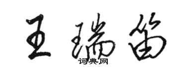 駱恆光王瑞笛行書個性簽名怎么寫