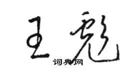 駱恆光王彪草書個性簽名怎么寫