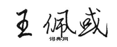駱恆光王佩或行書個性簽名怎么寫