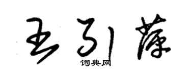 朱錫榮王引萍草書個性簽名怎么寫