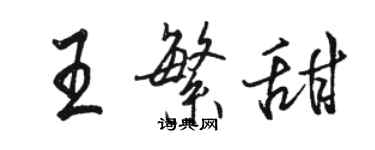 駱恆光王繁甜行書個性簽名怎么寫