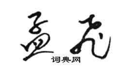 駱恆光孟飛草書個性簽名怎么寫