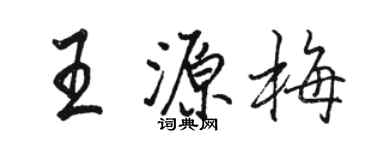 駱恆光王源梅行書個性簽名怎么寫