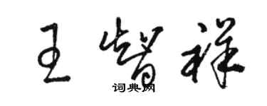 駱恆光王智祥草書個性簽名怎么寫