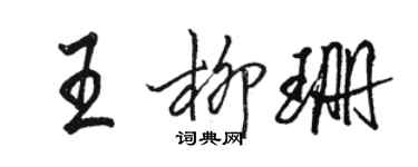 駱恆光王柳珊行書個性簽名怎么寫