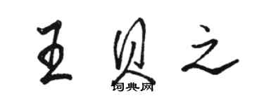 駱恆光王貝之行書個性簽名怎么寫