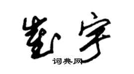 朱錫榮崔宇草書個性簽名怎么寫
