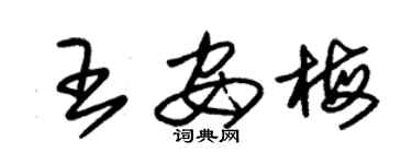 朱錫榮王安梅草書個性簽名怎么寫