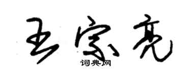 朱錫榮王宗亮草書個性簽名怎么寫