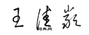 駱恆光王佳嚴草書個性簽名怎么寫