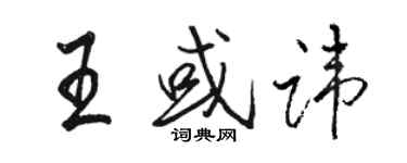駱恆光王或諱行書個性簽名怎么寫