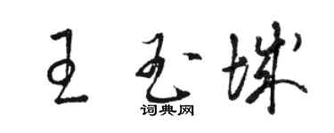 駱恆光王玉城草書個性簽名怎么寫