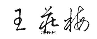 駱恆光王莊梅草書個性簽名怎么寫