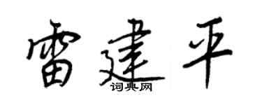 王正良雷建平行書個性簽名怎么寫