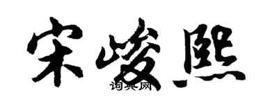 胡問遂宋峻熙行書個性簽名怎么寫