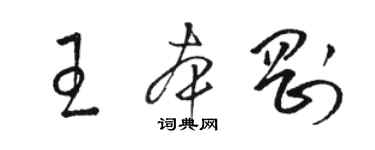 駱恆光王本剛草書個性簽名怎么寫