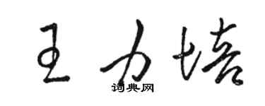 駱恆光王力培草書個性簽名怎么寫