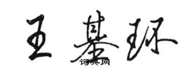 駱恆光王基環行書個性簽名怎么寫