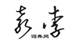 駱恆光袁李草書個性簽名怎么寫