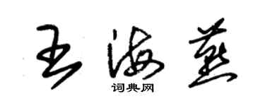 朱錫榮王海燕草書個性簽名怎么寫