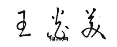 駱恆光王炎美草書個性簽名怎么寫