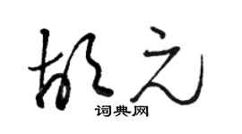 駱恆光胡元草書個性簽名怎么寫