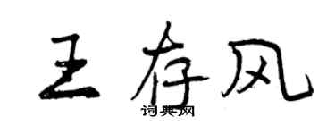 曾慶福王存風行書個性簽名怎么寫