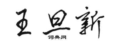 駱恆光王旦新行書個性簽名怎么寫