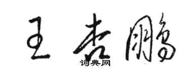 駱恆光王杏鵬草書個性簽名怎么寫