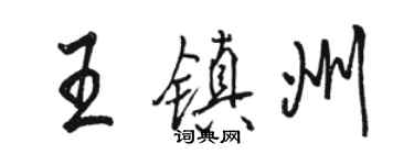 駱恆光王鎮州行書個性簽名怎么寫