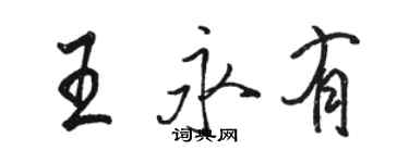 駱恆光王永有行書個性簽名怎么寫