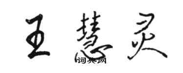 駱恆光王慧靈行書個性簽名怎么寫