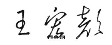 駱恆光王宏顏草書個性簽名怎么寫