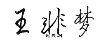 駱恆光王非夢行書個性簽名怎么寫