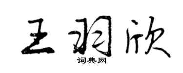 曾慶福王羽欣行書個性簽名怎么寫