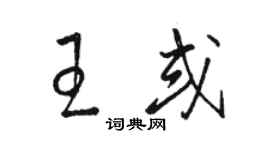 駱恆光王或草書個性簽名怎么寫