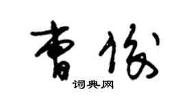 朱錫榮曹俊草書個性簽名怎么寫