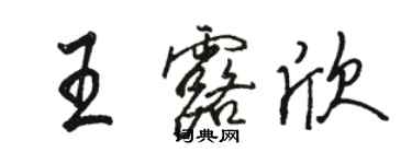 駱恆光王露欣行書個性簽名怎么寫