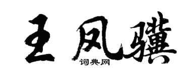 胡問遂王鳳驥行書個性簽名怎么寫