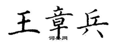 丁謙王章兵楷書個性簽名怎么寫