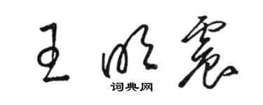 駱恆光王明震草書個性簽名怎么寫