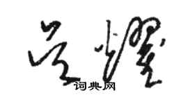 駱恆光吳耀草書個性簽名怎么寫