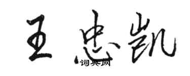 駱恆光王忠凱行書個性簽名怎么寫