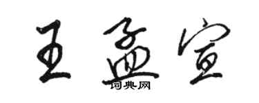 駱恆光王孟宣行書個性簽名怎么寫