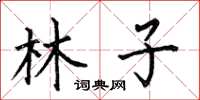 何伯昌林子楷書怎么寫