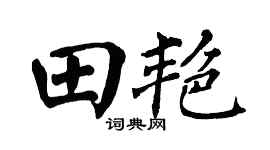 翁闓運田艷楷書個性簽名怎么寫