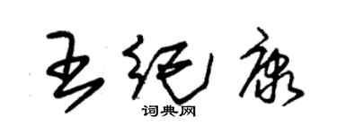 朱錫榮王紀康草書個性簽名怎么寫