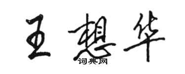 駱恆光王想華行書個性簽名怎么寫