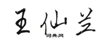 駱恆光王仙蘭行書個性簽名怎么寫